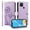 Purple, variant on Flip Phone Case for OPPO A15s, Kickstand and 3 Card Slots, Shockproof and Scratch Resistant, Green