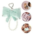 thumbnail image 3 of Unique Bargains 1 Pc Handbag Charms Keychains Faux Pearl Bow Bag Accessories Light Blue, 3 of 5