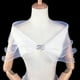 thumbnail image 4 of PinkWedding chal de gasa nupcial con lazo Clip malla encogimiento de hombros Bolero señora elegante fiesta, 4 of 5