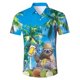 thumbnail image 2 of Camisas hawaianas de verano para hombre, camisa de playa con estampado 3D de gato divertido, camisa informal de manga corta con botones, vestido Aloha, ropa, 2 of 4