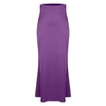 thumbnail image 5 of Purple Womens Brunch Skirts for Ladies Faux Satin Silk Maxi Long Loose Fit Plain Skirts 2025 Clothing Trendy Country Concert S, 5 of 7