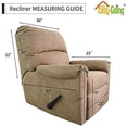 thumbnail image 4 of CHOK 2024 Housse Réversible Résistante à l'Eau pour Fauteuil Inclinable avec Sangles Élastiques Gris/gris Pâle, 4 of 5