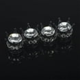 thumbnail image 2 of Pure Handmade Bling Bling Rhinestones Tire Valve Stem Caps 4 Pack, White, 2 of 7