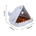 thumbnail image 2 of Felt Cat Bed Shark Shaped Cave House For Small Pets, 2 of 4