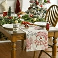 thumbnail image 2 of mubwai Xmas Trees Let It Snow Snowman Christmas Table Runner, Seasonal Winter Holiday Kitchen Dining Table Decoration for Home Party Decor 13x72 Inch, 2 of 7