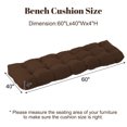 thumbnail image 4 of HONEY HOME Outdoor Bench Cushion, 60x20x4 Inch, Tufted Waterproof Swing Cushions with Ties for Patio Bench Window, 4 of 7