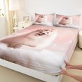thumbnail image 3 of Manfei Cute Cartoon Dogs Twin Sheet Sets,Pet Animal Lovers Twin Fitted Sheet,Pink White Flat Sheet For Boys Girl,Ultra Soft Home Decor,3pcs, 3 of 7
