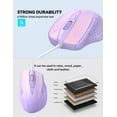 thumbnail image 5 of TECKNET Wired Mouse, 6-Button Corded with 4 Adjustable DPI, Optical Ergonomic Design, 5FT Cord for Laptop, Chromebook, PC, Desktop, Mac, Notebook - Gradient Lavender, 5 of 9