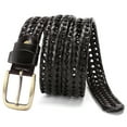 thumbnail image 4 of SENDEFN Leather Braided Belts for Men, 1 3/8" Casual Woven Leather Belt for Men Jeans Golf Dress Pants with Gift Box, 4 of 6