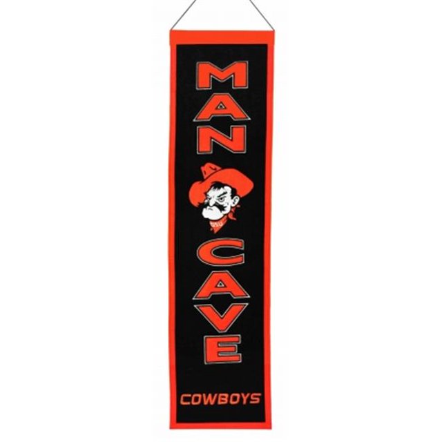 Winning Streaks Sports 49007 Oklahoma State Man Cave Banner