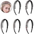 thumbnail image 2 of Diadema elegante para mujer, 5 piezas de diadema con diamantes de imitación para mujer, diadema para mujer, diadema de cristal brillante de moda para mujer, diademas antideslizantes para niñas, 2 of 5