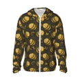 thumbnail image 2 of Uemuo Cute Cartoon Bees Pattern Women's Full Zip UPF 50+ Sun Protection Hoodie Jacket Long Sleeve Sun Shirt Hiking Outdoor Performance with Pockets-Medium, 2 of 9