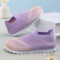 thumbnail image 3 of Ticikt Boys Girls Sock Shoes Toddlers Kids Sneakers Slip on Fitness Tennis Walking School Shoes for Toddler/Little Kid/Big Kid,Color:Purple, 3 of 6