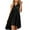 Black, variant on QIPOPIQ Women's Button Down Shirt Dress Summer Sleeveless Hi Low Pleated Flowy Mini Shift Dress Clearance