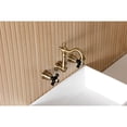 thumbnail image 4 of Kingston Brass KS1223PKX Duchess Double-Handle Wall Mount Bathroom Faucet, Antique Brass, 4 of 7