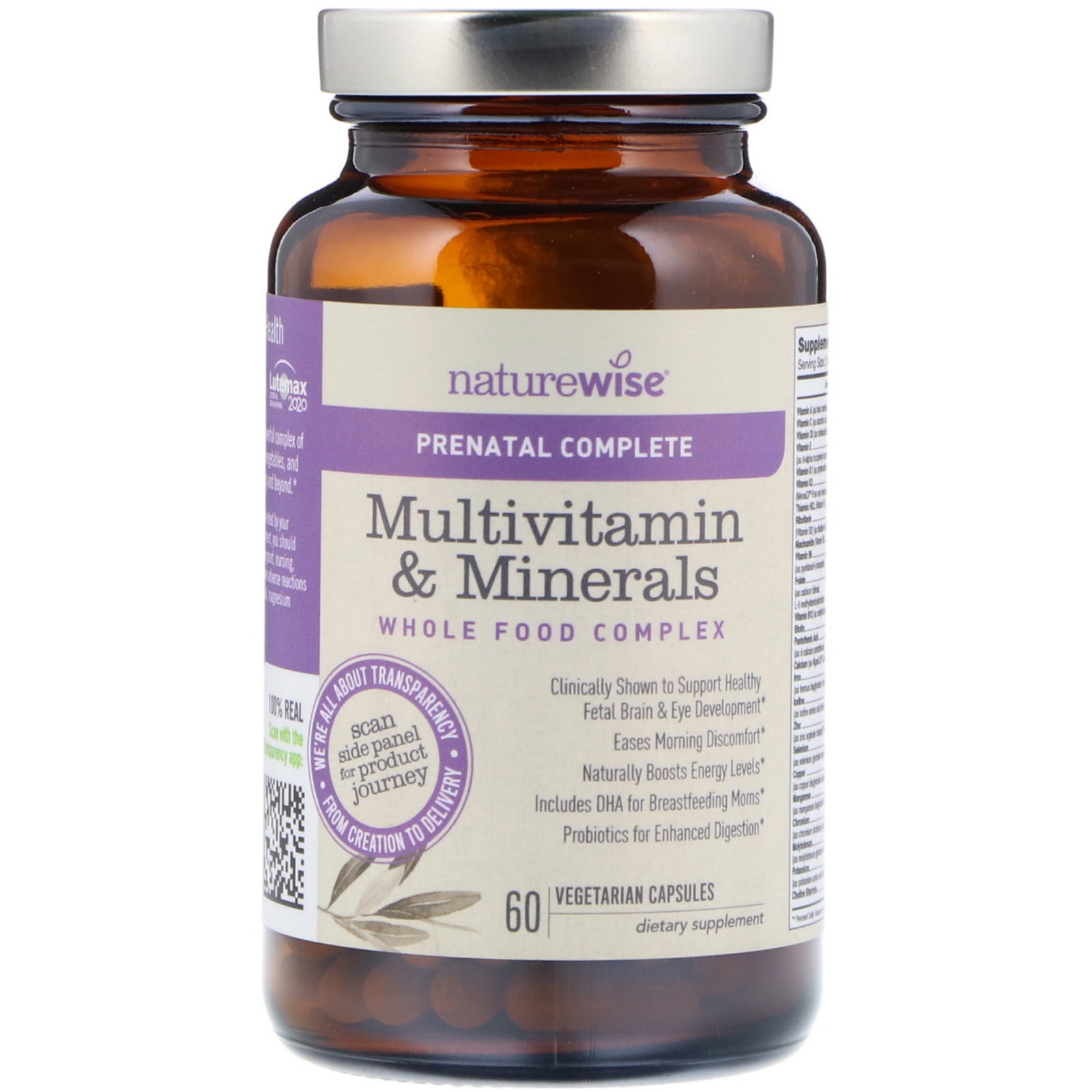NatureWise Prenatal Complete, Multivitamin & Minerals, Whole Food Complex