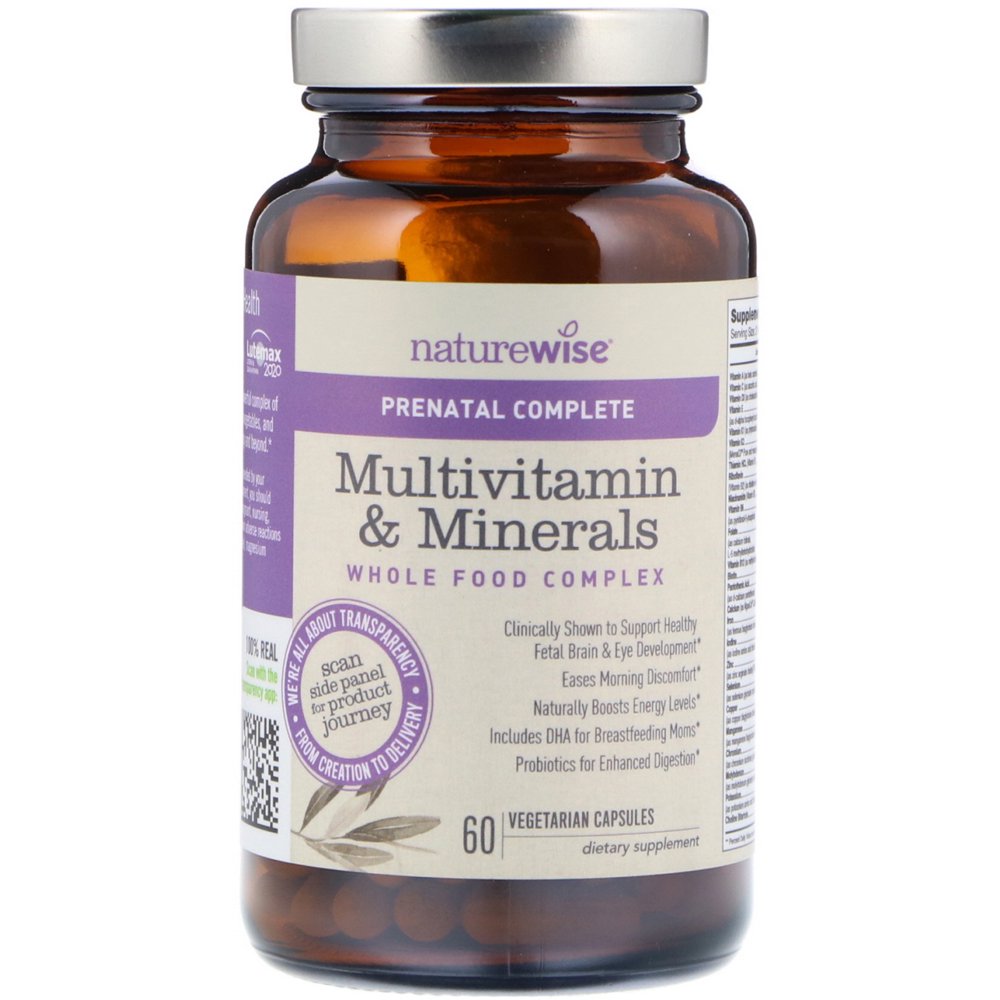 NatureWise Prenatal Complete, Multivitamin & Minerals, Whole Food