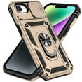thumbnail image 6 of for iPhone 16e Rugged Phone Case with Sliding Camera Cover, Kickstand TPU Bumper Drop Proof Durable Military Grade Protective Case Cover for iPhone 16e, Gold, 6 of 10