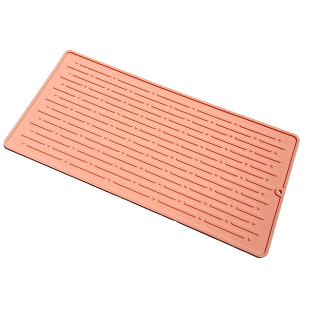 Silicone Dish Drying Mat Drying Mat For Kitchen Counter Heat Resistant Mat Easy Clean Drainboard Mat Non-Slip Dish Drainer Pad For Kitchen Counter buy 2 save 10%