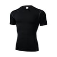 thumbnail image 3 of Ropa deportiva PRO de manga corta ajustada para entrenamiento deportivo, de secado rápido, muy elástica, transpirable, para correr, baloncesto y entrenamiento deportivo, 3 of 5
