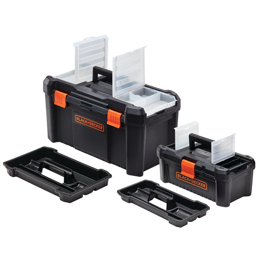 BLACK+DECKER Tool Box Bundle, 19-Inch & 12-Inch (BDST60129AEV)