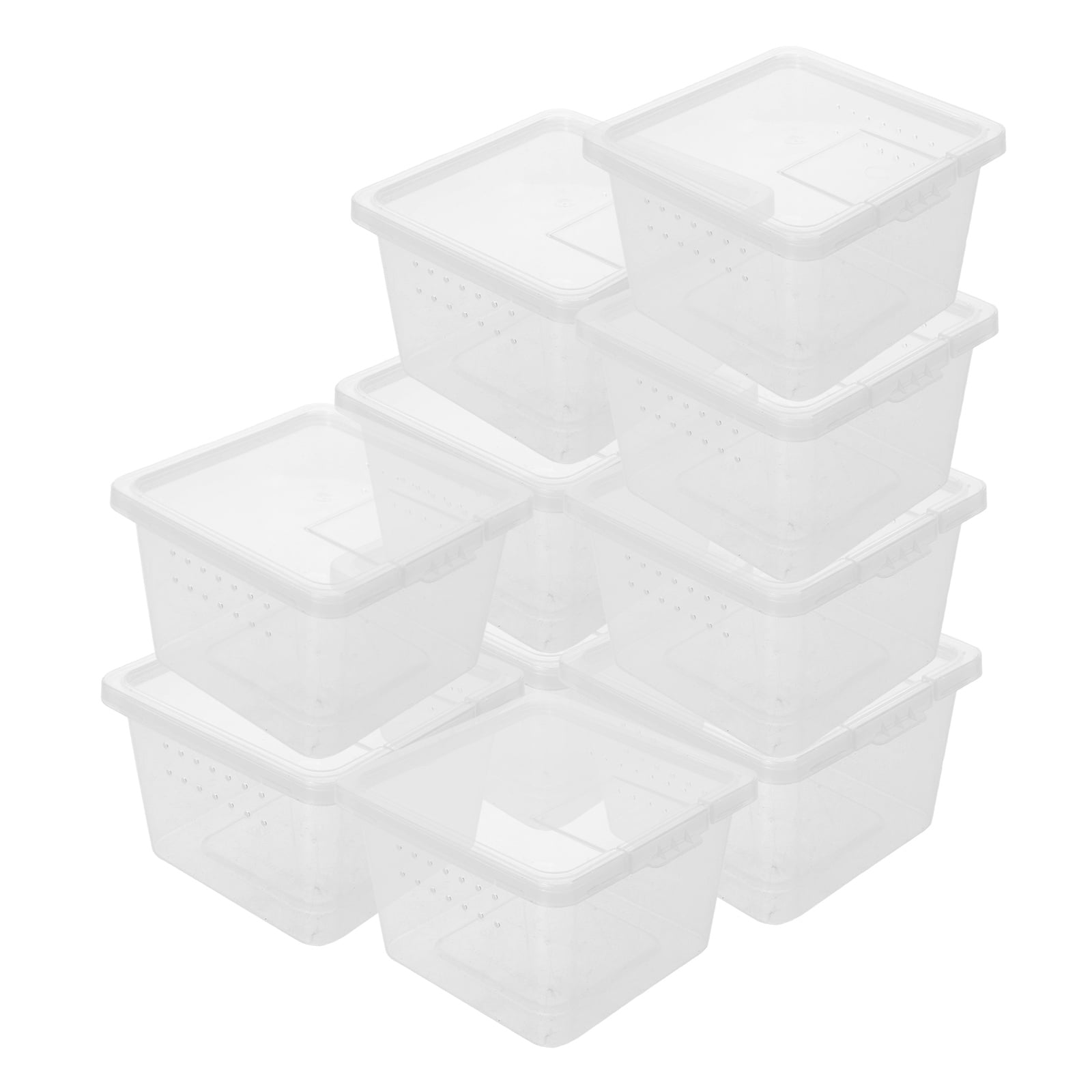 DEEPCRAFF 10pcs Plastic Small Reptile Terrarium with Panels for Geckos