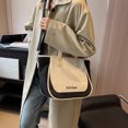 thumbnail image 2 of Canvas Bag with Handle, Large Capacity Messenger Bag, Multi Pocket Shoulder Bag Wear Resistant Tote Purse Reusable Handbag - black, 2 of 6
