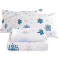 thumbnail image 1 of Floral Queen Sheets Soft Breathable Microfiber Vintage Printed Bed Sheet Set Deep Pocket Fitted Sheet Included Flower Pattern, 1 of 7