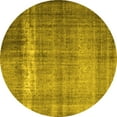 thumbnail image 1 of Ahgly Company Indoor Round Persian Yellow Traditional Area Rugs, 4' Round, 1 of 4