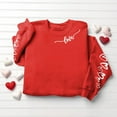 thumbnail image 4 of Craaazy Valentines Shirt for Women Round Neck Heart Printed Sweatshirt Long Sleeved Tops Gifts, 4 of 5