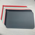 thumbnail image 1 of Silicone Waterproof Dog Cat Pet Feeding Mats, Non Slip, Easy Clean Pet Dog Cat Bowl Mats Placemat (18.5" x 11.5") Grey, 1 of 5
