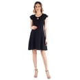 thumbnail image 4 of Maternity Keyhole Cap Sleeve Flared Mini Dress, 4 of 6