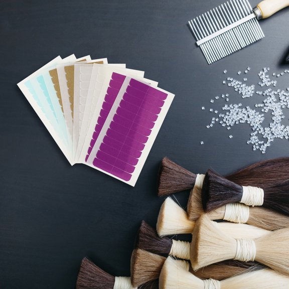 Yardwe Replacement Tape for Hair Extensions 8Pcs for Women with Won't Skid Off Feature Khaki