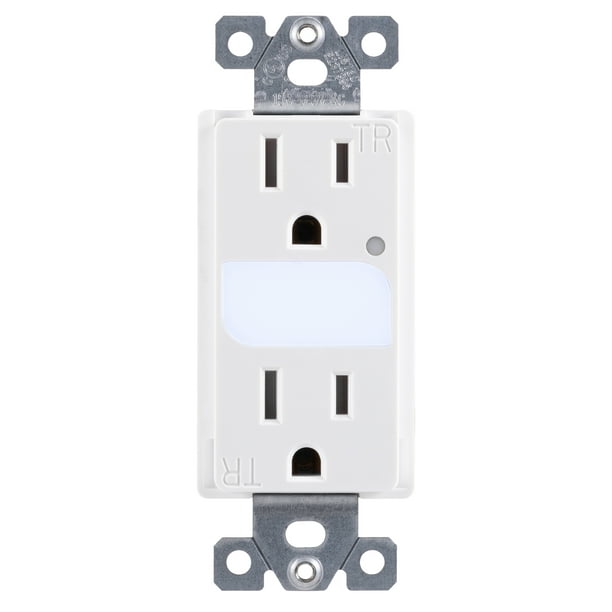 Ge Ultrapro In Wall Receptacle With Light Sensing Night 40967 Com - Wall Receptacle Night Light