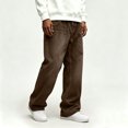 thumbnail image 5 of QQZ Wide‑Leg Baggy Jeans for Men, High‑Waisted Trendy Casual Mens Wide‑Leg Denim Pants for All‑Season Daily Party and Street Wear, 5 of 9