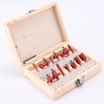 thumbnail image 2 of 12-Piece Woodworking Alloy Milling Cutter Set with 1/2 Inch Shank, Versatile Router Bits for Carving Machines & Edge Trimmers, Durable Tool Kit for Intricate Woodcarving Projects (Wooden Box, 2 of 5