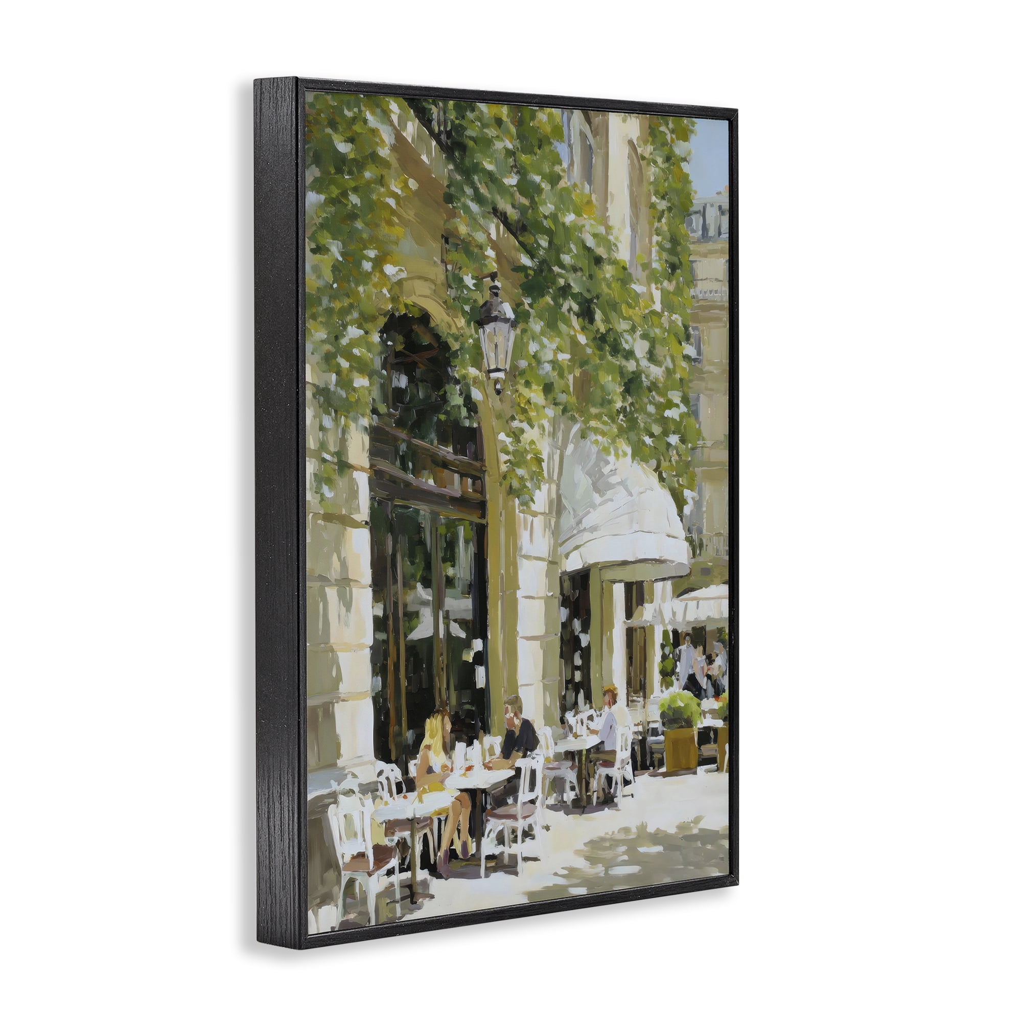 Stupell Industries Sunny Day Cafe Terrace Black Framed Giclee Art, design by Petal Prints Design
