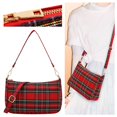 thumbnail image 1 of Bolso para Axila Hobo Elegante Mano Mujer Con 2 Correas Cuadros Tartán, 1 of 9