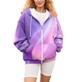thumbnail image 6 of Bovemsi Sweatshirt for Women Zip Activewear Jacket Coat Printed Fall Outwear With Pockets Zip Up Hoodie, 6 of 7