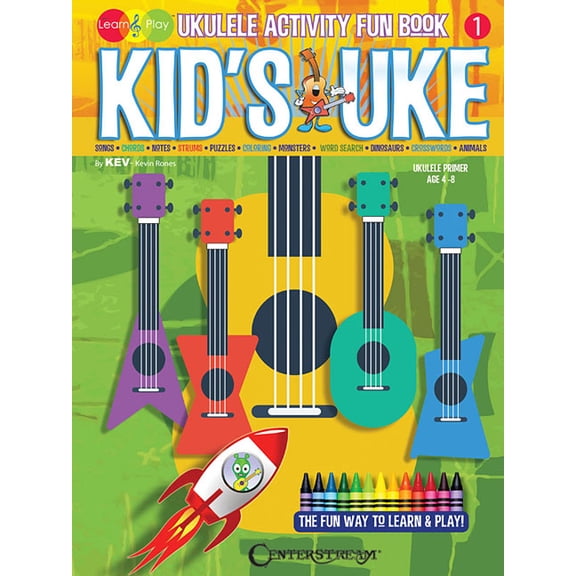 Kid's Uke - Ukulele Activity Fun Book: Kev's Learn & Play Series, (Paperback)