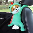 thumbnail image 1 of Porta pañuelos de peluche Lucky Dog para automóvil, hogar, soporte/organizador decorativo para mostrador de baño, mesas de noche, oficina, accesorios interiores de automóvil., 1 of 2