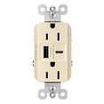 thumbnail image 2 of Legrand radiant R26USBAC6LA 15 Amp Réceptacle Duplex Résistant à l'Inviolabilité avec Ports de Charge USB Ultra Rapide A/C 6.0A, Amande Légère (1 Unité), 2 of 4