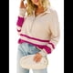 thumbnail image 3 of Suéter de Punto para Mujer, Suéter Extragrande con Media Cremallera y Larga, Sudadera con Capucha y Cremallera de un Cuarto, Otoño Rojo Albaricoque XL, 3 of 10