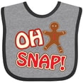 thumbnail image 3 of Inktastic Oh Snapbroken gingerbread Boys or Girls Baby Bib, 3 of 4
