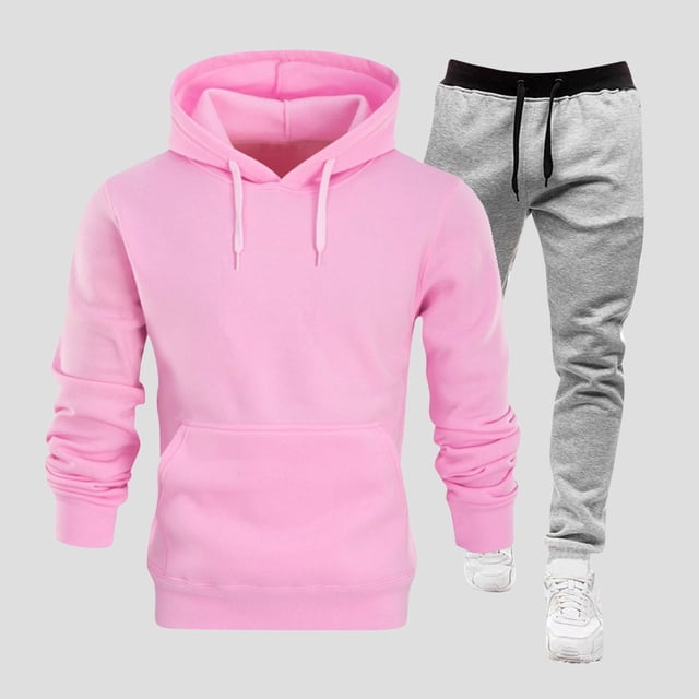 sageysalite 2 Piece Sweatsuits Sets for Men Casual Hooded Pullover Drawstring Breathable Workout Running Jogger Sports Tracksuits