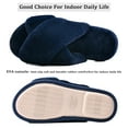 thumbnail image 3 of LORDFON Open Toe Cross Band Womens House Slippers Fluffy Indoor Slip On Slippers, 3 of 7