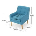 thumbnail image 4 of Accent Chair,Modern Arm Chair,Mid Century Upholstered Club Armchair,Comfy Single Lounge Sofa for Living Room,Teal, 4 of 7