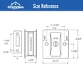 thumbnail image 3 of Cerradura corrediza HOMOTEK Privacy con tirador para puertas de 1-3/8», 3 of 7