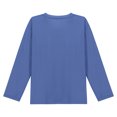 thumbnail image 6 of HAOTAGS Girls Boys Soft Long-Sleeve Tee, Casual Unisex Lightweight Pullover Tops Navy 8 Years, 6 of 10