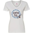 thumbnail image 3 of Inktastic Alaska Girl Forget-Me-Not Flower Women's V-Neck T-Shirt, 3 of 5